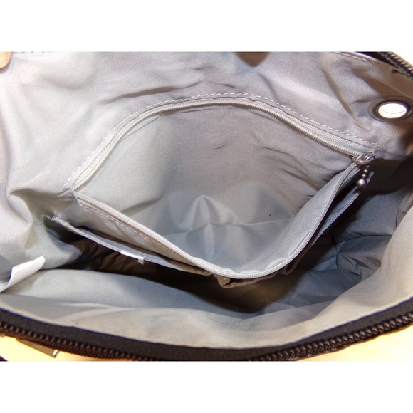 Baggallini Free Time Crossbody Purse Midnight Blossom Black Gray - Picture 7 of 8